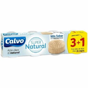 Calvo - Atún claro al Natural, pack 3+1 latas*65 gr.