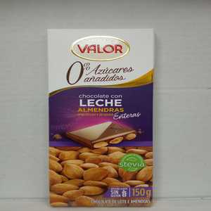 Valor - Chocolate Valor con Leche y con Almendras sin azucar
