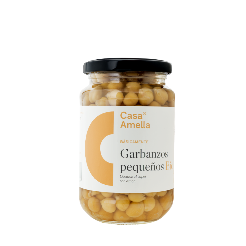 CASA AMELLA - Garbanzo PEDROSILLO producto BIO cocidas al vapor sin gluten sin lactosa bajo contenido en sal