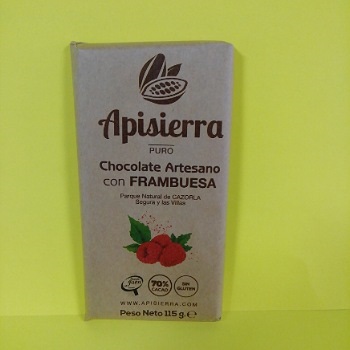 Miel El Colmenero Barranda - Chocolate Artesano Puro con Frambuesa