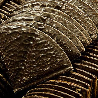 Galletas Polen - Abanico de barquillo bañado con chocolate puro
