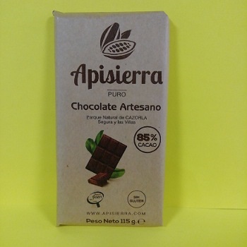 Miel El Colmenero Barranda - Chocolate Artesano Puro 85% Cacao