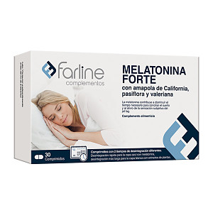 Farline - melatonina forte con amapola de california, passiflora y valeriana.