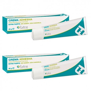 Farline - crema adhesiva para dentaduras postizas pack 2x40gr