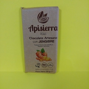 Miel El Colmenero Barranda - Chocolate Artesano Puro con Jengibre