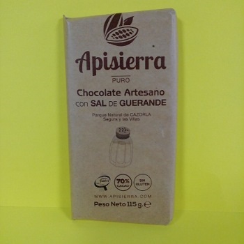 Miel El Colmenero Barranda - Chocolate Artesano Puro con Sal de Guerande