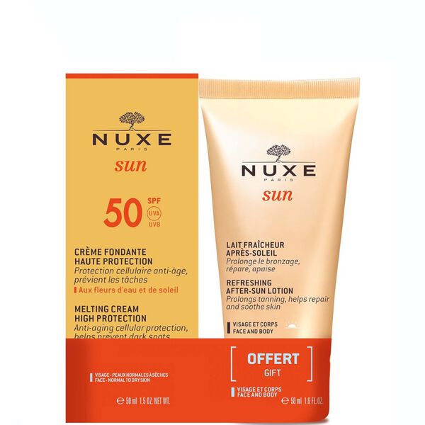 Nuxe - Nuxe Crema Solar Fundende Rostro 50 SPF 50 ml + regalo Leche Refrescante After Sun  Rostro y Cuerpo 50ml